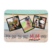 お母さんのフォトコラージュを作成する マグネット (横)