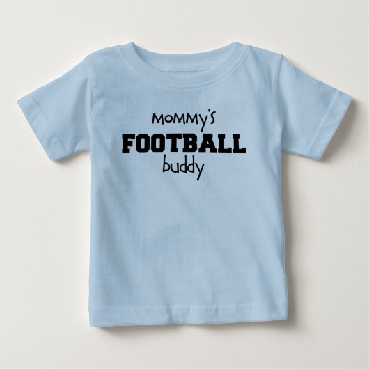 お母さんのフットボールの相棒 ベビーTシャツ (正面)