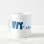お母さんのマグのための海軍 コーヒーマグカップ (正面左)
