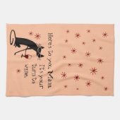 お母さんのワインパンの番だ キッチンタオル (横)