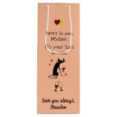 お母さんのワインパンの番だ ワインギフトバッグ (正面)