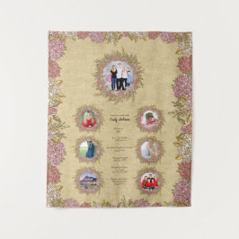 お母さんの人生 - 7枚の写真とマイルストーンを追加 タペストリー