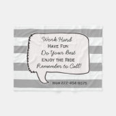 お母さんの仕事の懸命からの引用文の卒業のアドバイス フリースブランケット (正面(横))