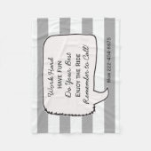 お母さんの仕事の懸命からの引用文の卒業のアドバイス フリースブランケット (正面)