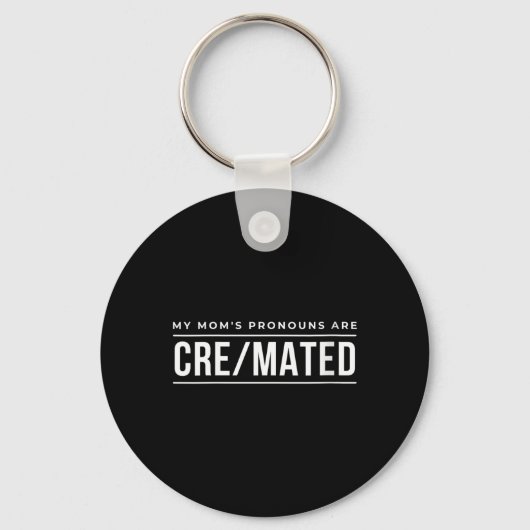 お母さんの代名詞はCre Mated ダークユーモアギフト レディース キーホルダー (正面)