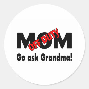 お母さんの休みは尋ねます祖母に行きます ラウンドシール