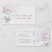 お母さんの個人的なテレホンカード花の花のピンク コーリングカード (正面/裏面)