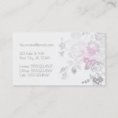 お母さんの個人的なテレホンカード花の花のピンク コーリングカード (裏面)