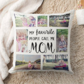 お母さんの写真のコラージュは私のお気に入りのな人々私をお母さんと電話します クッション (ブランケット)