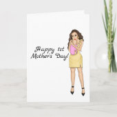 お母さんの初めての母の日 カード (正面)