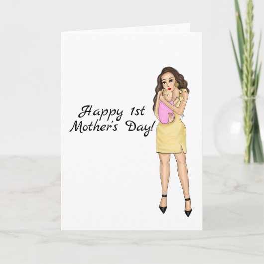 お母さんの初めての母の日 カード (正面)