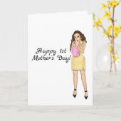 お母さんの初めての母の日 カード (黄色い花)