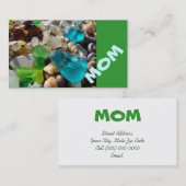 お母さんの名刺のビーチのSeaglassの瑪瑙 コーリングカード (正面/裏面)