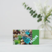 お母さんの名刺のビーチのSeaglassの瑪瑙 コーリングカード (スタンド正面)