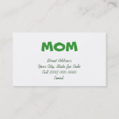 お母さんの名刺のビーチのSeaglassの瑪瑙 コーリングカード (裏面)