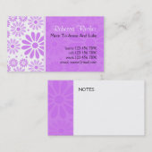 お母さんの名刺-ラベンダーの花 コーリングカード (正面/裏面)