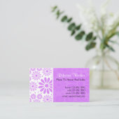 お母さんの名刺-ラベンダーの花 コーリングカード (スタンド正面)