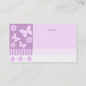 お母さんの名刺-ラベンダーの蝶花 コーリングカード (裏面)