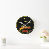 お母さんの名前おもしろい一晩中ネオンフェイクディナー – ラウンド壁時計 (ホーム)