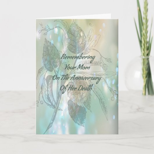 お母さんの命日カード カード (正面)
