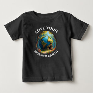 お母さんの地球を愛せよ ベビーTシャツ