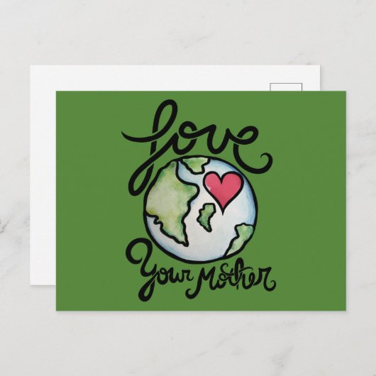 お母さんの地球を愛せよ ポストカード (正面/裏面)