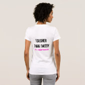 お母さんの堅い3枚のワイシャツのデザイン Tシャツ (裏面フル)