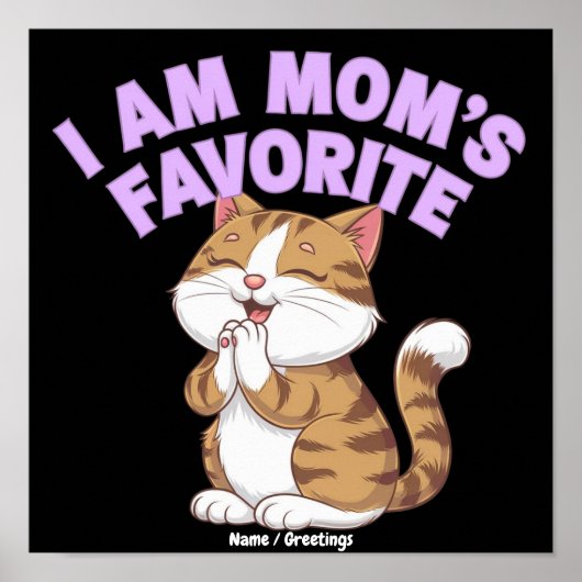 お母さんの大好きな子です：面白いギフトのアイデア ポスター (正面)