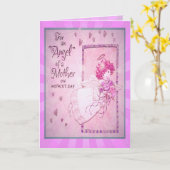 お母さんの天使 カード (黄色い花)