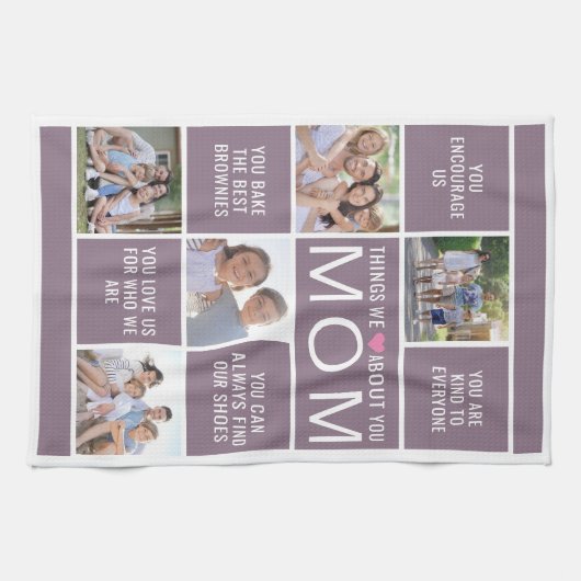 お母さんの好きなことフォトコラージュ キッチンタオル (横)
