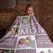 お母さんの好きなことフォトコラージュ フリースブランケット