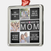 お母さんの好きなことフォトコラージュ メタルオーナメント (左)