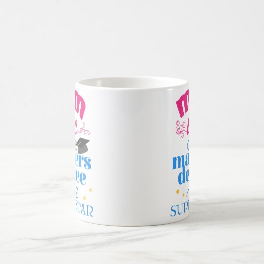 お母さんの妻の修士号の卒業のコーヒー・マグのギフト コーヒーマグカップ (中央)