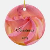お母さんの娘の写真は休日のクリスマスを飾ります セラミックオーナメント (裏面)