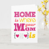 お母さんの家だよ カード (黄色い花)