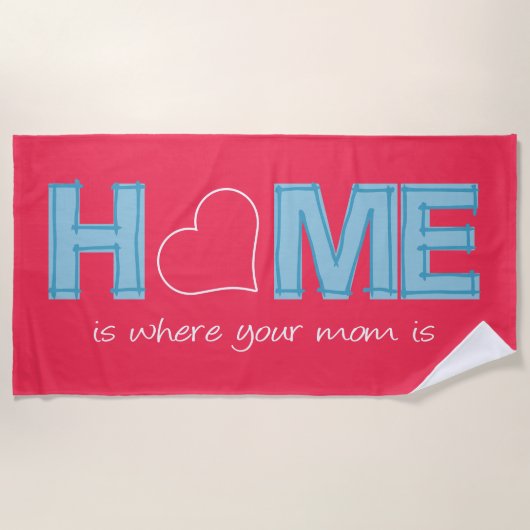 お母さんの家だよ ビーチタオル (正面)