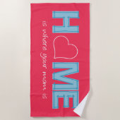 お母さんの家だよ ビーチタオル (正面)