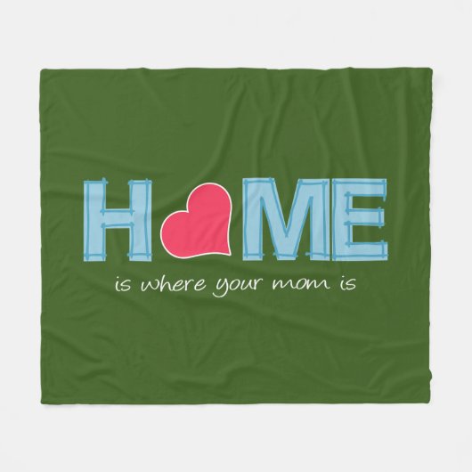 お母さんの家だよ フリースブランケット (正面(横))