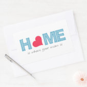 お母さんの家だよ 長方形シール (封筒)