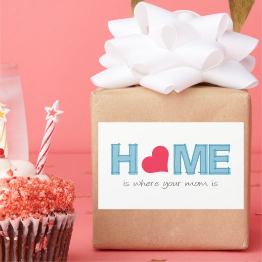 お母さんの家だよ 長方形シール (パーティー)