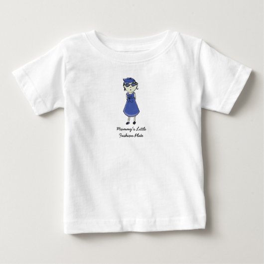 お母さんの小さいファッションプレート ベビーTシャツ (正面)