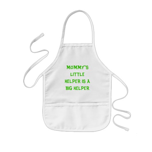 お母さんの小さい助手は大きい助手のエプロンです 子供用エプロン (正面)