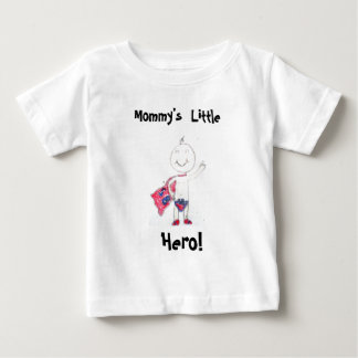 お母さんの小さい英雄! ベビーTシャツ