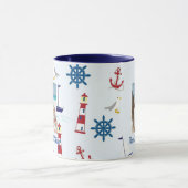 お母さんの小さなセーラーをパーソナライズ航海の マグカップ (中央)