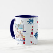 お母さんの小さなセーラーをパーソナライズ航海の マグカップ (正面左)