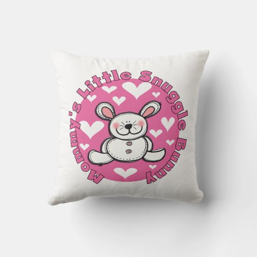 お母さんの少し抱擁のバニー クッション (裏面)