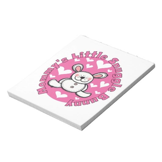お母さんの少し抱擁のバニー ノートパッド (回転)