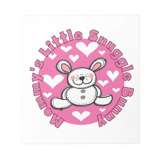 お母さんの少し抱擁のバニー ノートパッド (正面)