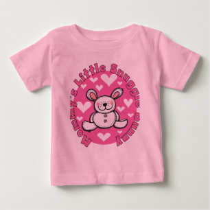 お母さんの少し抱擁のバニー ベビーTシャツ