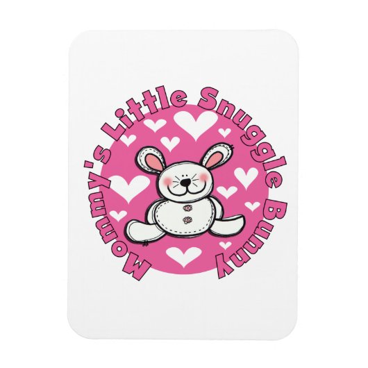 お母さんの少し抱擁のバニー マグネット (縦)